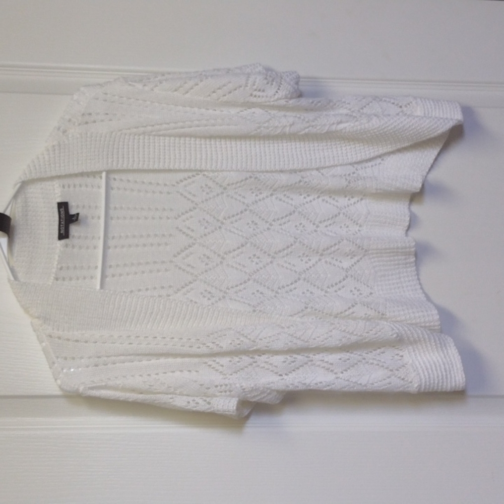 NOTATIONS White Short Sleeve Sweater